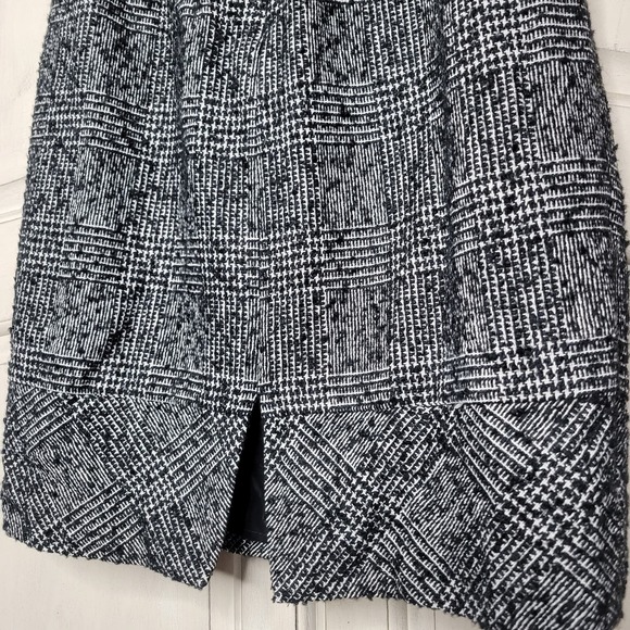 EXPRESS Design Studio Tweed Flen Plaid Strapless Sheath Dress Pockets✨️2 - Picture 10 of 12